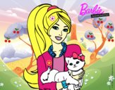 Barbie con su linda gatita