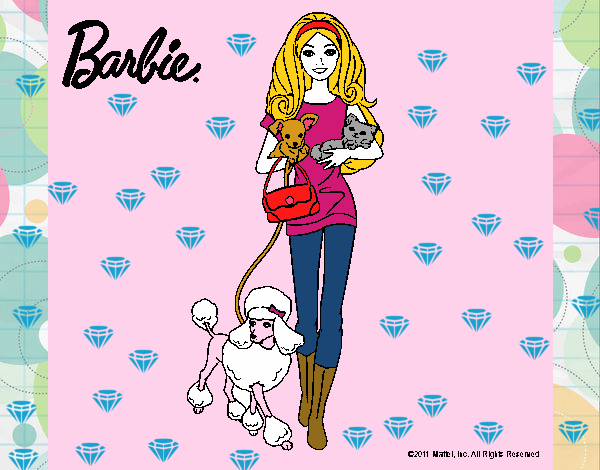 Barbie con sus mascotas