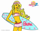 Barbie con tabla de surf