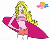 Barbie con tabla de surf