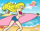 Barbie corre al agua