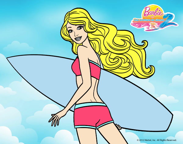 barbie en la playa