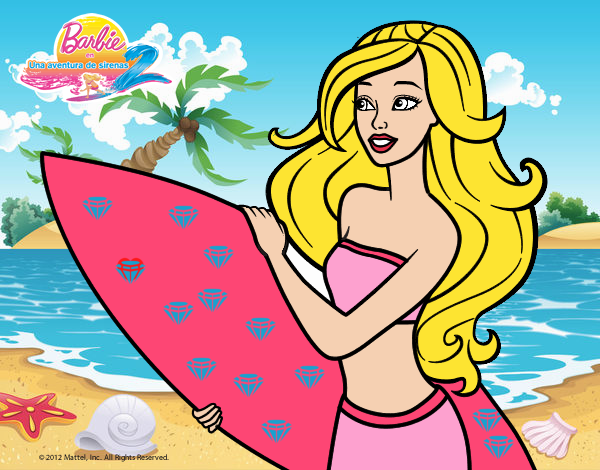 Barbie va a surfear