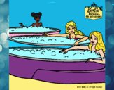 Barbie y sus amigas en el jacuzzi