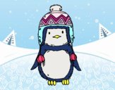 Bebé pingüino con gorrito