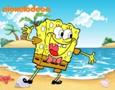 Bob Esponja saludando