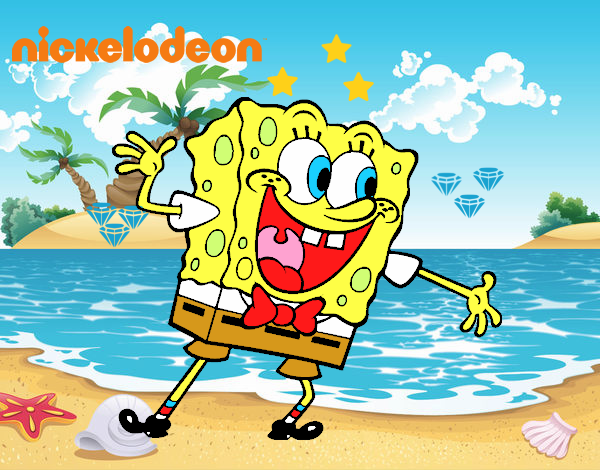 Bob Esponja saludando