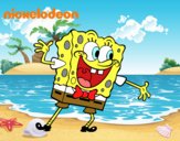 Bob Esponja saludando