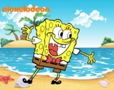 Bob Esponja saludando