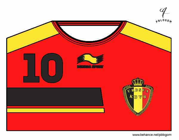 Camiseta del mundial de fútbol 2014 de Bélgica