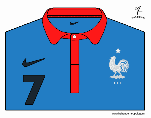 Camiseta del mundial de fútbol 2014 de Francia