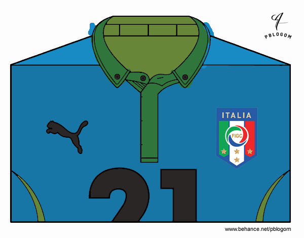 Camiseta del mundial de fútbol 2014 de Italia