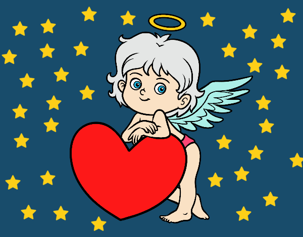 Cupido y un corazón