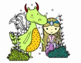 Dragón y princesa