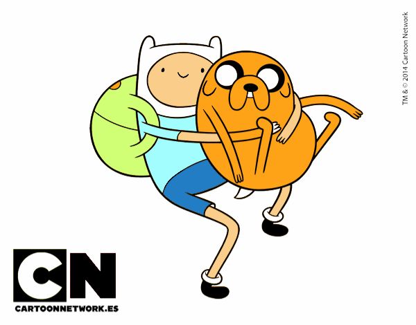 Finn y Jake abrazados