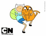 Finn y Jake abrazados