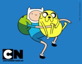 Finn y Jake abrazados