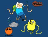 Finn y Jake escuchando música