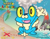 Froakie saludando