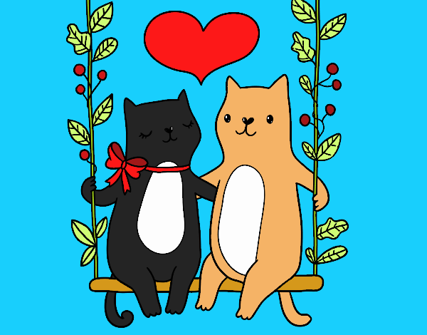 Gatitos enamorados