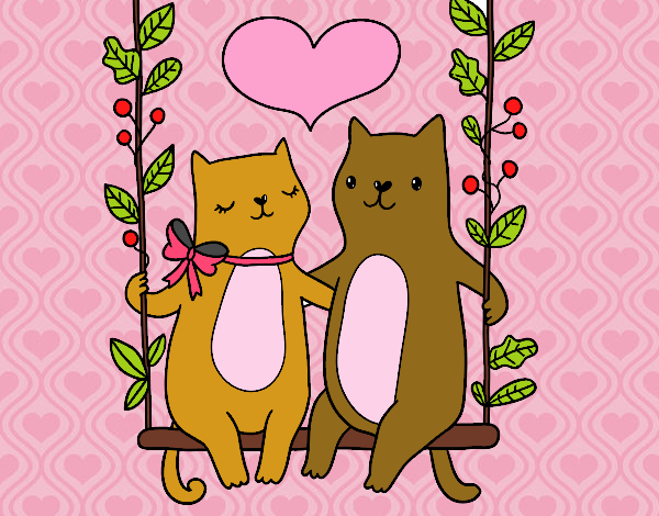 Gatitos enamorados