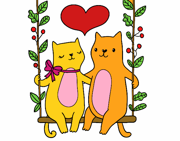 Gatitos enamorados