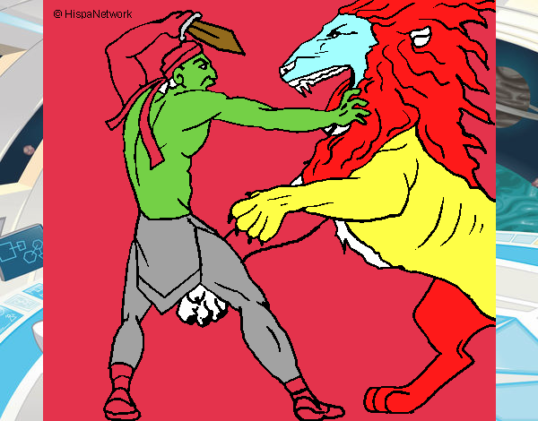 Gladiador contra león