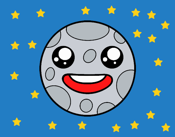 La luna Kawaii