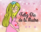 Mamá embarazada en el día de la madre