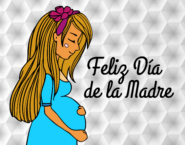 Mamá embarazada en el día de la madre