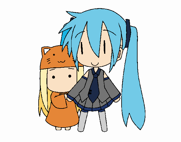 Miku y Kasane Chibi