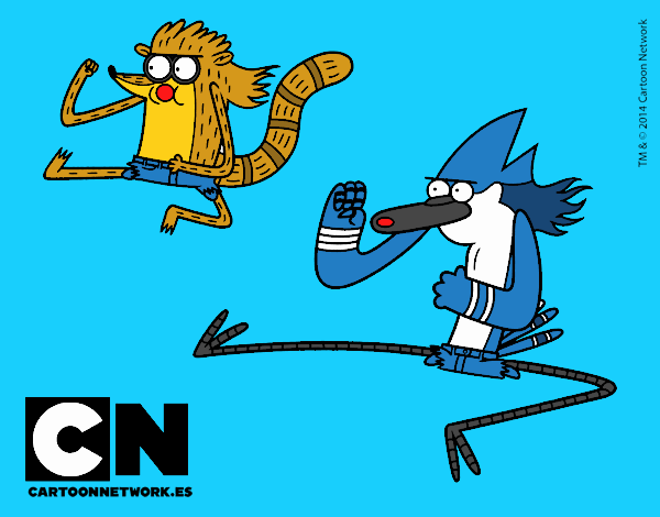 Mordecai y Rigby karatekas