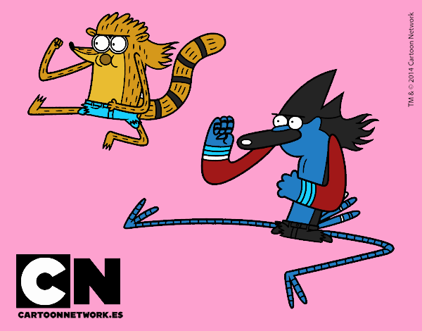 Mordecai y Rigby karatekas