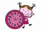 Niña con reloj