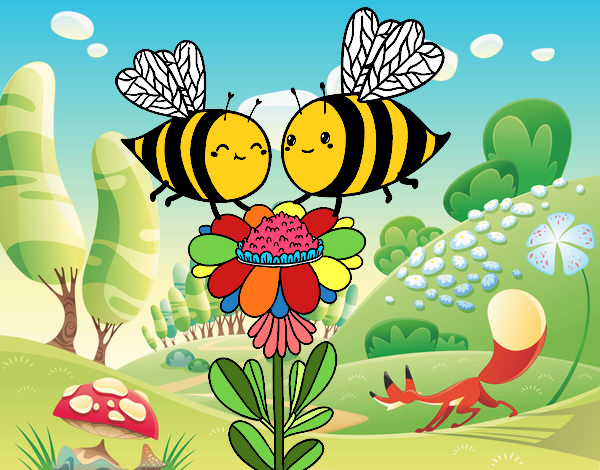 Pareja de abejas