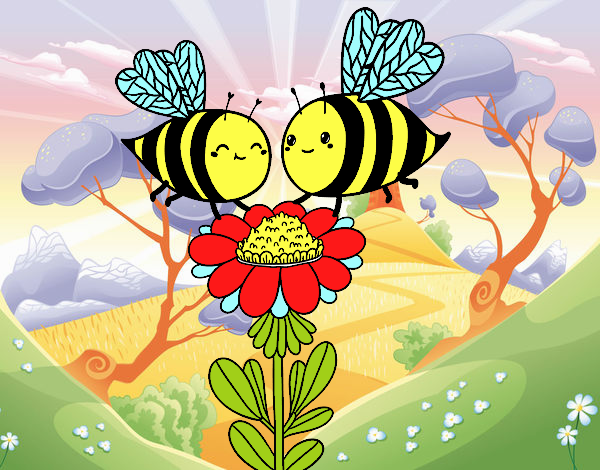 Pareja de abejas