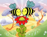 Pareja de abejas