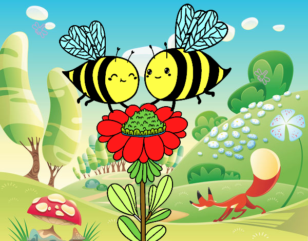 Pareja de abejas