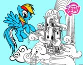 Rainbow Dash en su palacio