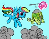 Rainbow Dash y la tortuga tanque