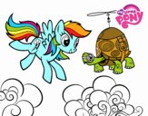 Rainbow Dash y la tortuga tanque