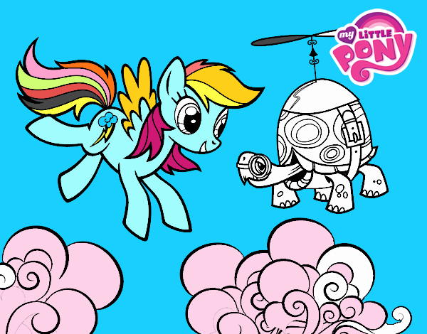 Rainbow Dash y la tortuga tanque