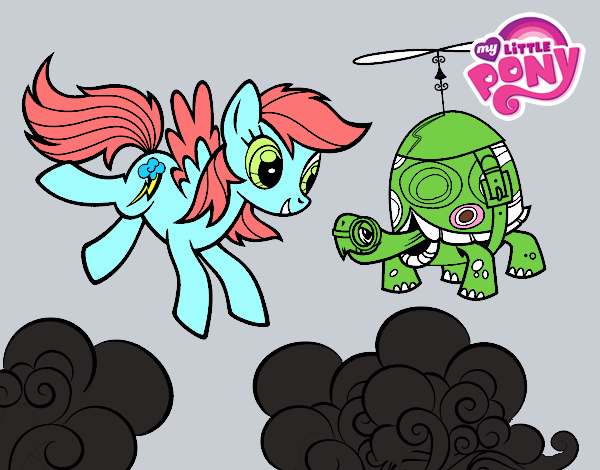 Rainbow Dash y la tortuga tanque