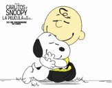 Snoopy y Carlitos abrazados