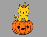 Un gatito de Halloween