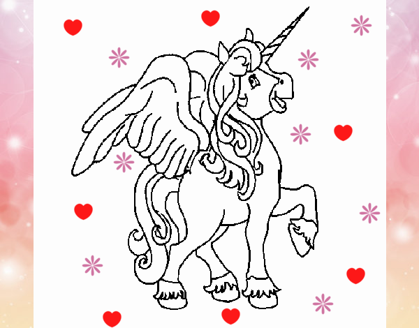 Unicornio con alas