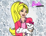 Barbie con su linda gatita