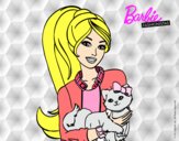 Barbie con su linda gatita