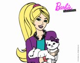 Barbie con su linda gatita