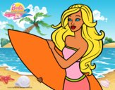 Barbie va a surfear